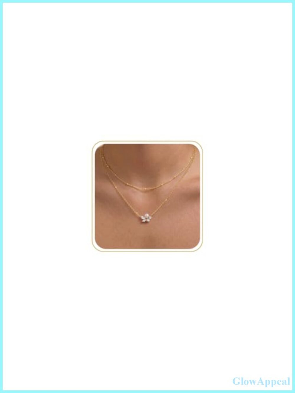 Gold Plated Layered Pearl Pendant Necklace Set Hypoallergenic